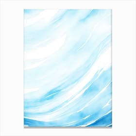 Blue Ocean Wave Watercolor Vertical Composition 72 Canvas Print