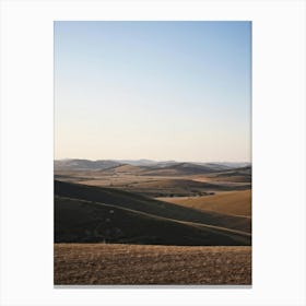 Open Landscape Viewed From An Elevated Perspective Embodies The Essence Of Minimalism Soft Contouri Canvas Print