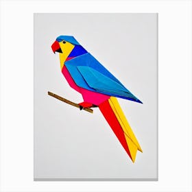 Parrot 1 Origami Bird Canvas Print