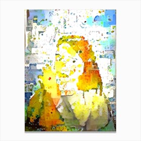 Paint Splatter Portrait Canvas Print