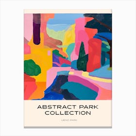 Abstract Park Collection Poster Ueno Park Tokyo 1 Canvas Print