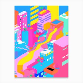 New York City Colourful View 5 Canvas Print