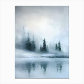 Foggy Lake Canvas Print