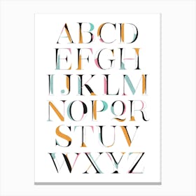 Abstract Abstract Alphabet Canvas Print