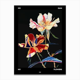 No Rain No Flowers Poster Rose 1 Canvas Print