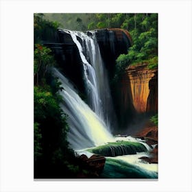 Nohkalikai Falls, India Nat Viga Style (1) Canvas Print