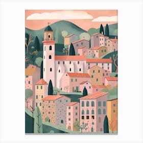 Gubbio, Italy Illustration Canvas Print