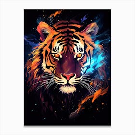 Tiger Art In Digital Art Style 2 Canvas Print