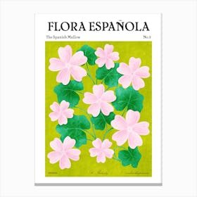 Spanish Flora Malva Hispanica Canvas Print