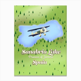 Sanabria Lake Travel poster Canvas Print