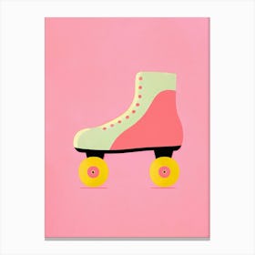 Roller Skates Flashback Retro Canvas Print