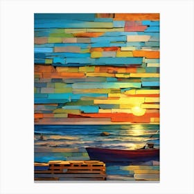 Sunset On The Beach-Sunshine Delights Canvas Print