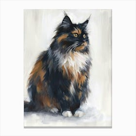 Norwegian Forest Cat Painting 2 Canvas Print