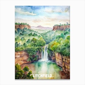 Litchfield National Park Australia watercolor painting. Canvas Print