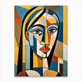 Woman Portrait Cubism Pablo Picasso Style (6) Canvas Print
