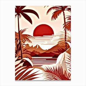 Tropical Sunset Canvas Print