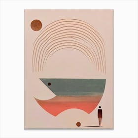 Lonely Man And His Shwado - Abstract Minimal Boho Beach Canvas Print