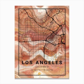 Los Angeles Map Canvas Print