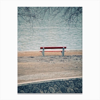 Bench By The Danube Canvas Print
