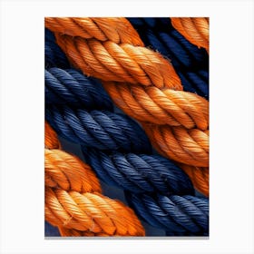 Blue And Orange Ropes 3 Canvas Print