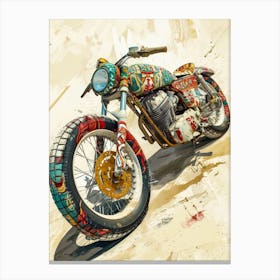 Vintage Colorful Scooter 11 Canvas Print