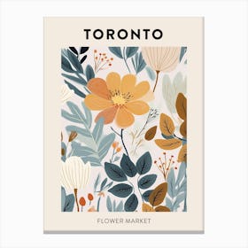 Flower Market Poster Toronto Canada Canvas Print
