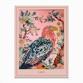 Floral Animal Painting Eagle 4 Poster Canvas Print