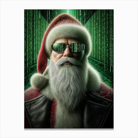 Santa Goes Digital Canvas Print