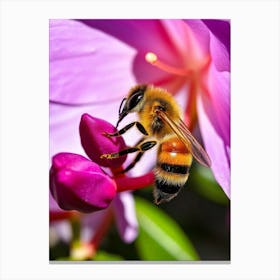 Bee On Flower 2 Canvas Print