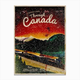 Vintage Travel Poster ― Through Canada Canvas Print