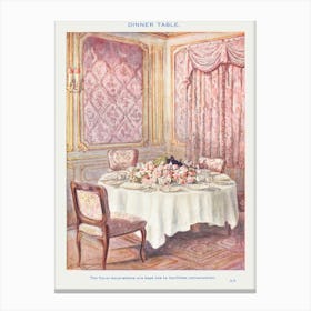 A Dinner Table From Mrs Canvas Print