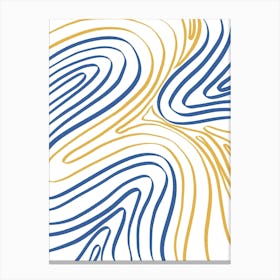 Abstract Wavy Lines Canvas Print