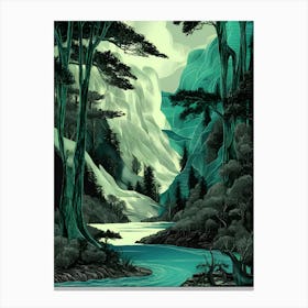 Lake In The Forest 1 Canvas Print