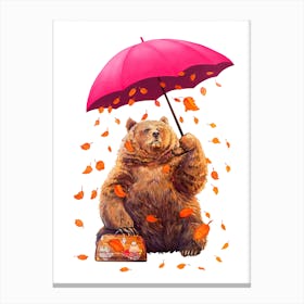 Autumn Bear Canvas Print