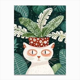 Cat In A Hat Canvas Print