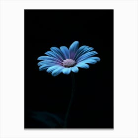 Dark Blue Flower 6 Canvas Print