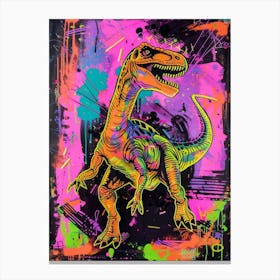 Cyber Futuristic Dinosaur Illustration 3 Canvas Print