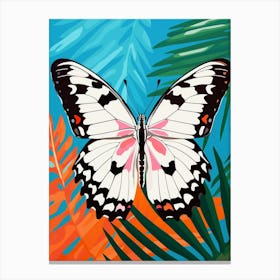 Pop Art White Admiral Butterfly 2 Canvas Print