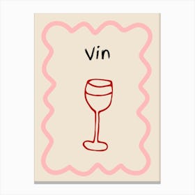 Wine Doodle Poster Canvas Print