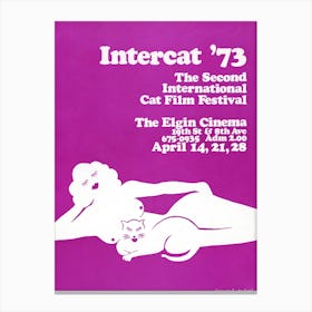 Intercat '73, The Second International Cat Film Festival Advert Canvas Print