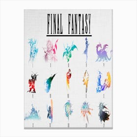 Final Fantasy Watercolor 13 Canvas Print