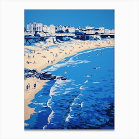 Broadstairs Beach Kent Printmaking 1 Canvas Print