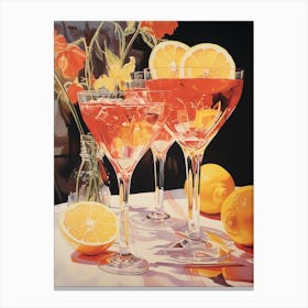 Vintage Cocktails Pop Art Inspired 3 Canvas Print