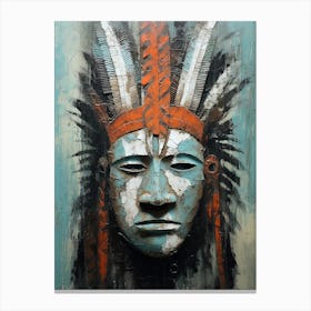 Kiowa Keepsakes in Masks - Native Americans Series Canvas Print