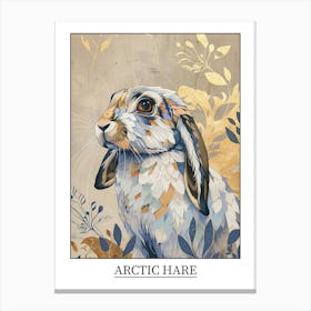 Arctic Hare Precisionist Illustration 2 Poster Canvas Print