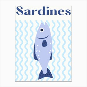 Sardines In the waves Canvas Print