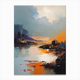Minimalist Abstract Landscape Painting (29) Canvas Print