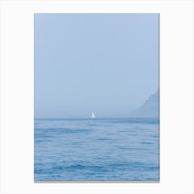 Sailboat In The Atlantic Ocean, Tenerife, Canary Islands Canvas Print