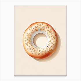 Toppings Bagel Marker Art 4 Canvas Print