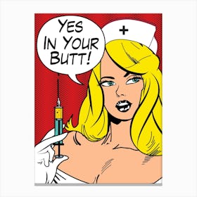 Pop Art Blondie Nurse Canvas Print